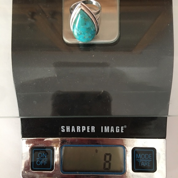 Pear Cut Turquoise Ring Size 7 - Picture 8 of 8